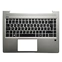 Laptop Replacement Keyboard Compatible for HP ProBook 445 440 G6 G7 L44589-001 L74246-071 L38138-001 HPM18C16E0J9201 with Palmrest Upper Cover Case
