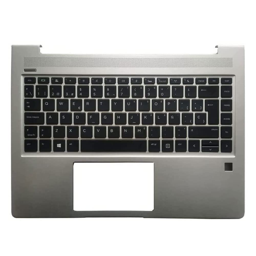 Laptop Replacement Keyboard Compatible for HP ProBook 445 440 G6 G7 L44589-001 L74246-071 L38138-001 HPM18C16E0J9201 with Palmrest Upper Cover Case