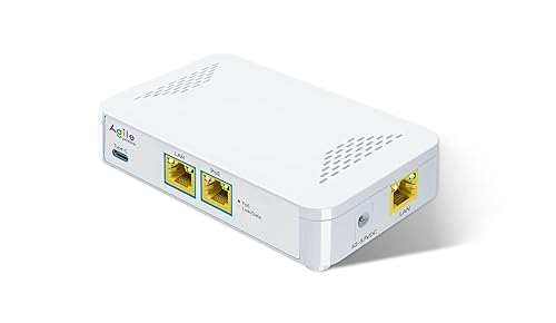 PoE to USB C Switch 60W IEEE 802.3af/at Compliant, 1 USB-C Port (30W PD Charging & Gigabit Ethernet) & 1 PoE+ Port & 1 Ethernet Port