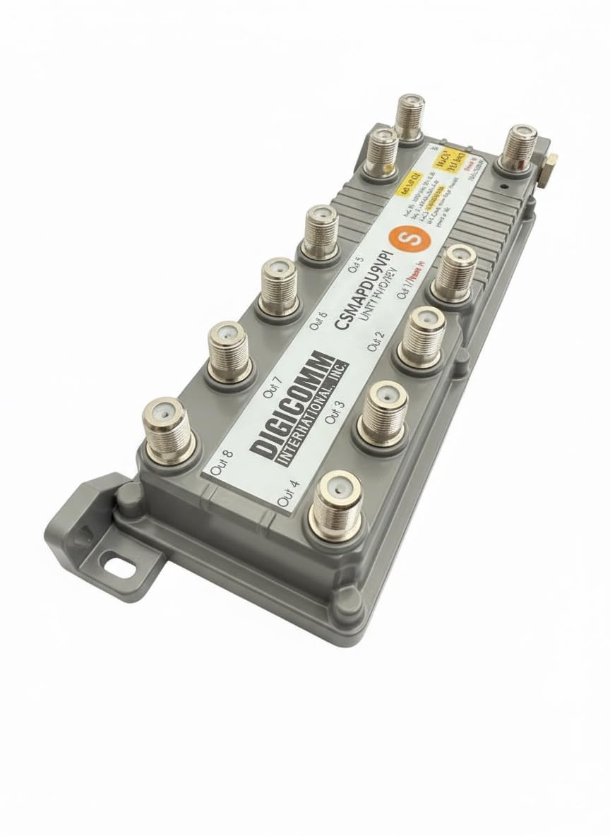 DIGICOMM CSMF1APDU9VPI HomeConnect 9-Port Passive VoIP MoCA Amplifier for Comcast, Xfinity, RCN, Optimum, Wow, COX, Spectrum