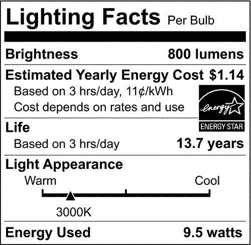 Satco S29589 Medium Light Bulb in White Finish, 4.38 inches, 3000k; Medium Base; 220 deg. Beam Angle