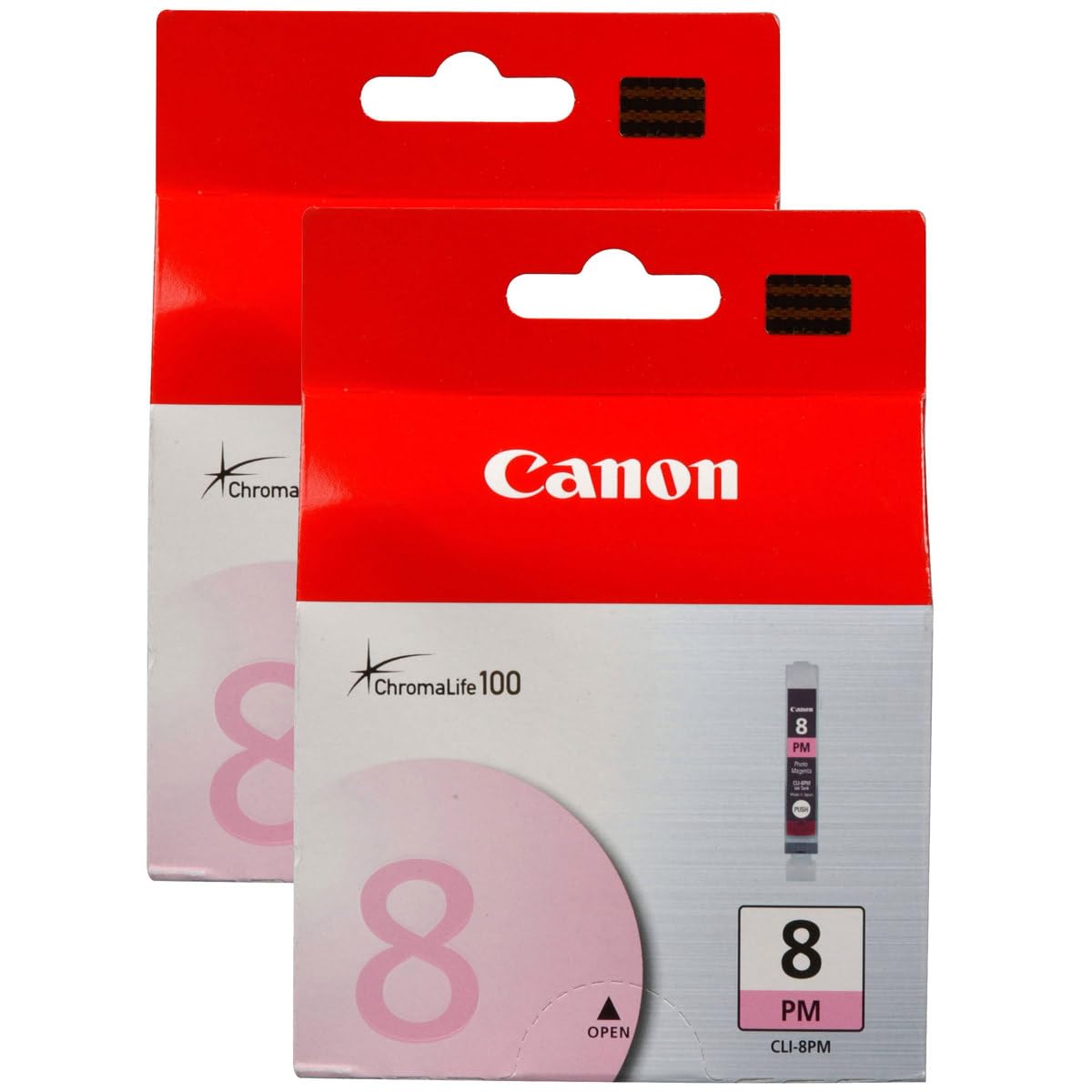 Canon 2 Pack CLI-8PM Photo Magenta Ink Cartridge for Select PIXMA iP, MP, Pro Series Printers