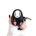 BONTOUJOUR Case Compatible with AirPods 1/2, Super Cute Creative Sitting Faceless Man No Face Man Holding Umbrella Design Case, Soft Silicone Earphone