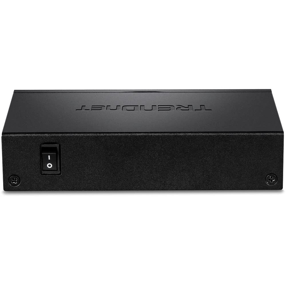 TRENDnet 5-Port Gigabit PoE+ Switch, 32W PoE Power Budget, 10Gbps Switching Capacity, IEEE 802.1p QoS, DSCP Pass-Through Support, Fanless, Wall