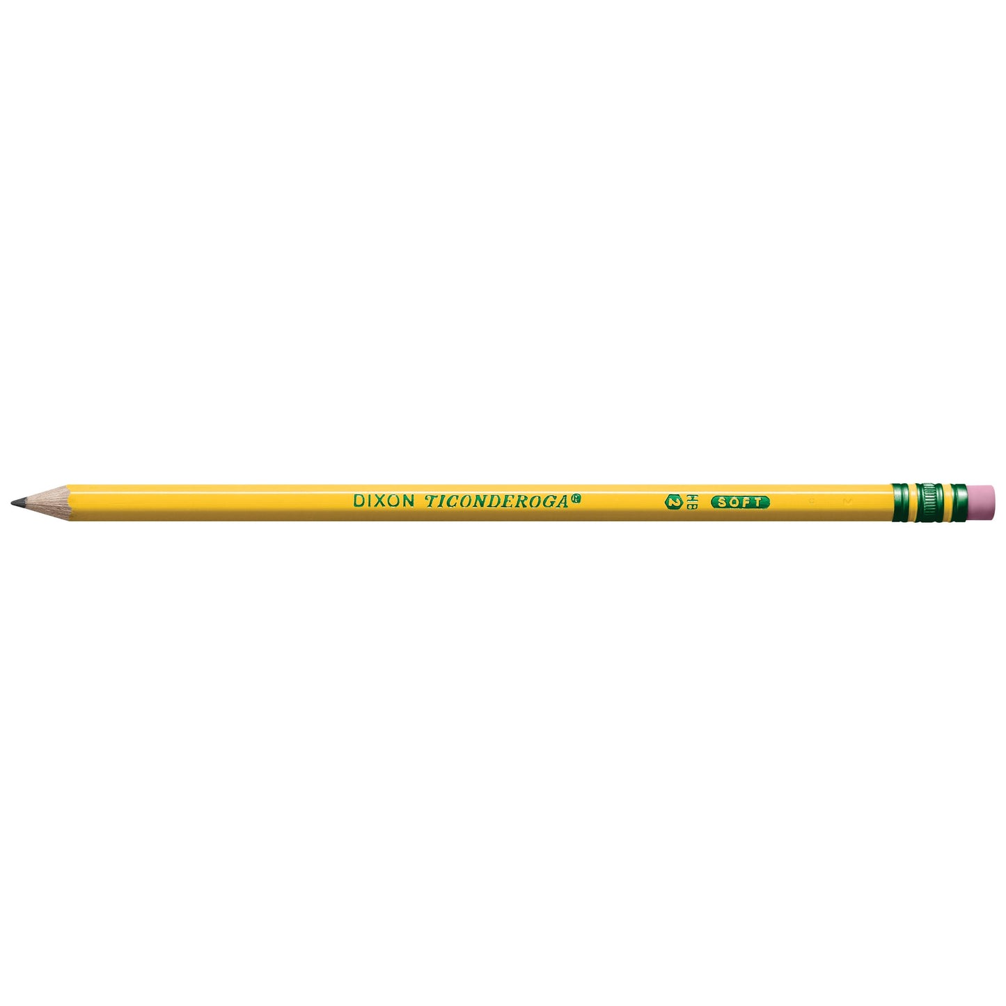 Ticonderoga Wood-Cased Pencils, Pre-Sharpened, 2 HB Soft, Yellow, 10 Count