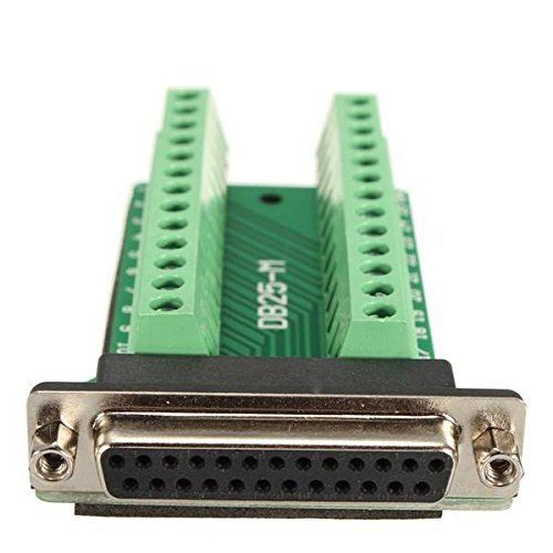 TwinkleBay Connector Db25 D-sub Female Plug 25-pin Port Terminal Breakout PCB Board