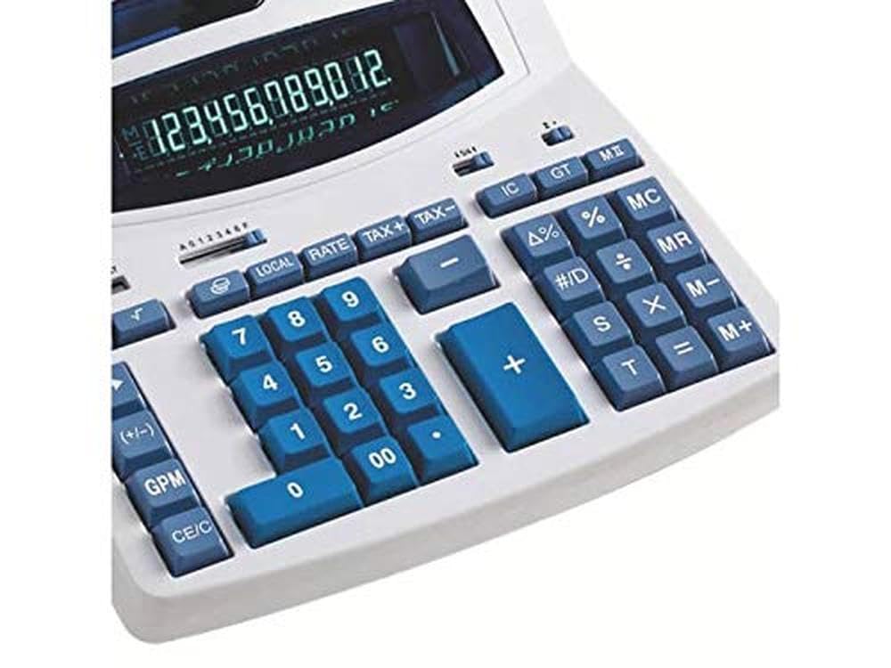 Ibico Professional Printer Calculator 1232X, White/Blue, 230 x 75 x 300 mm, IB404108