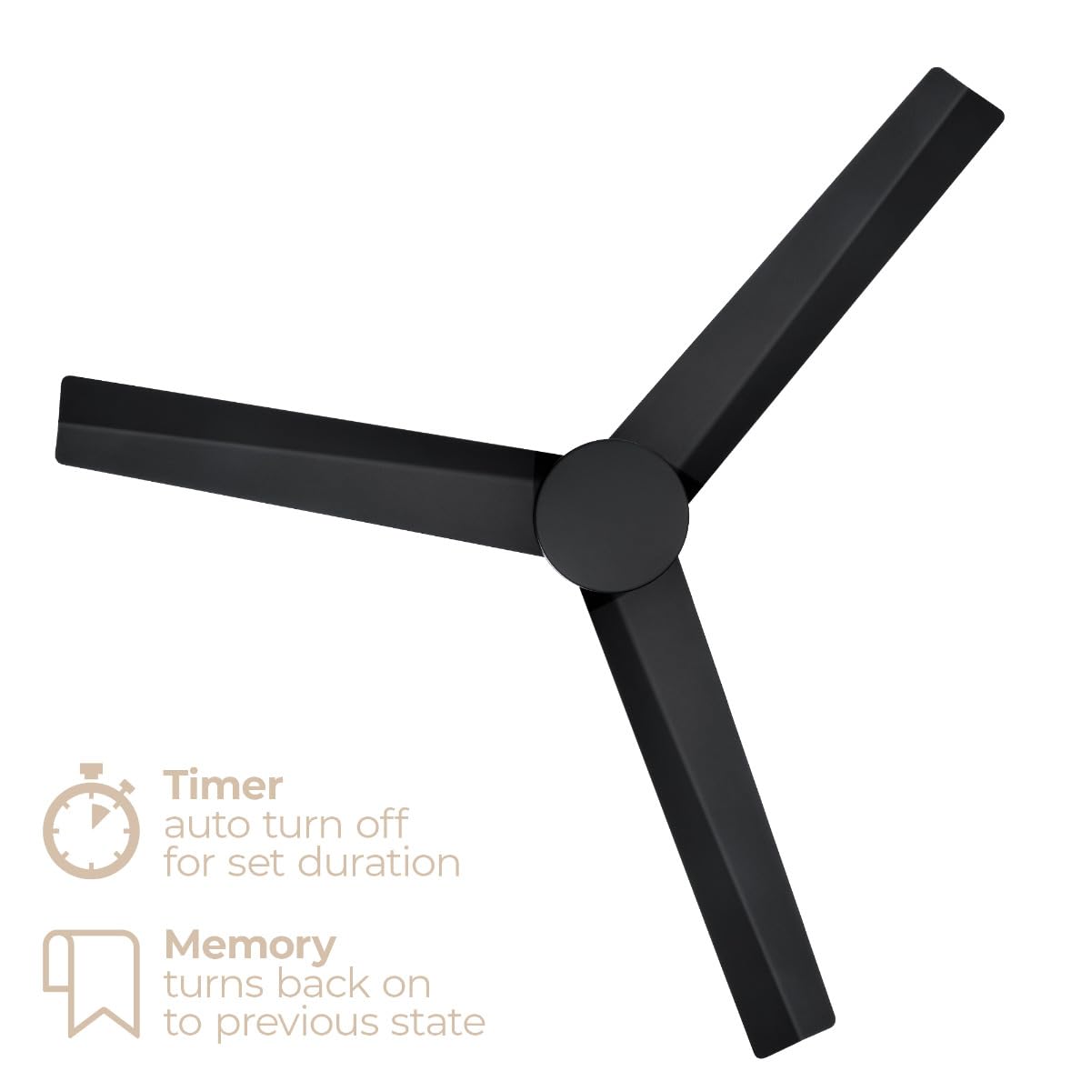 East Grove Home Indoor or Outdoor Breeze 52in 3-Blade Smart Indoor or Outdoor Ceiling Fan in Matte Black Works With iOS or Android App