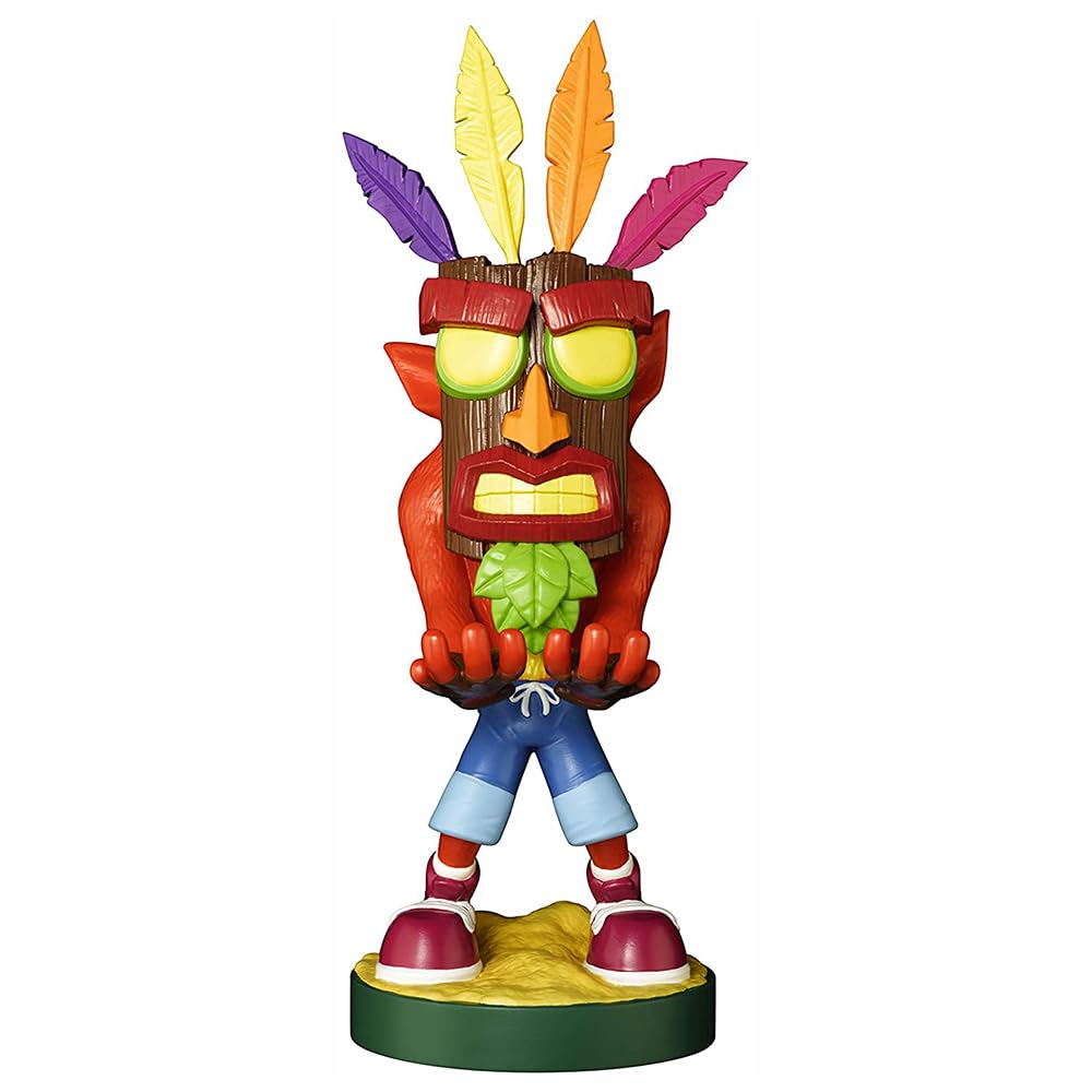 Exquisite Gaming Aku Aku Character Controller Holder, Crash Bandicoot Phone Stand, 8.5 in Gaming Desk Accessory