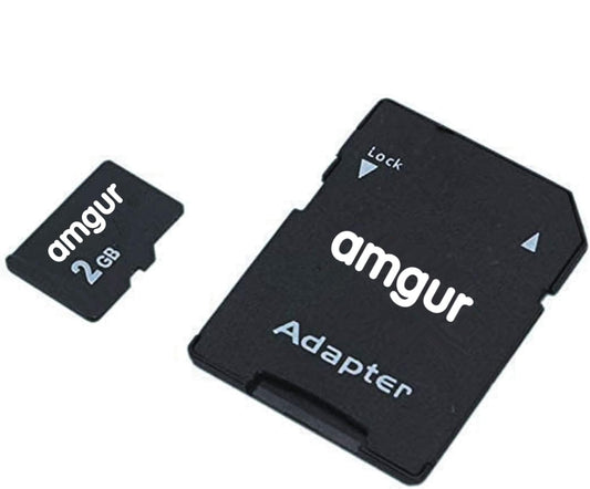 2GB Micro SD Card with SD Adapter, Standard MicroSD Memory Card for Legacy Devices, Older Digital Cameras, GPS, PDA, and Medical Equipment, Reliable