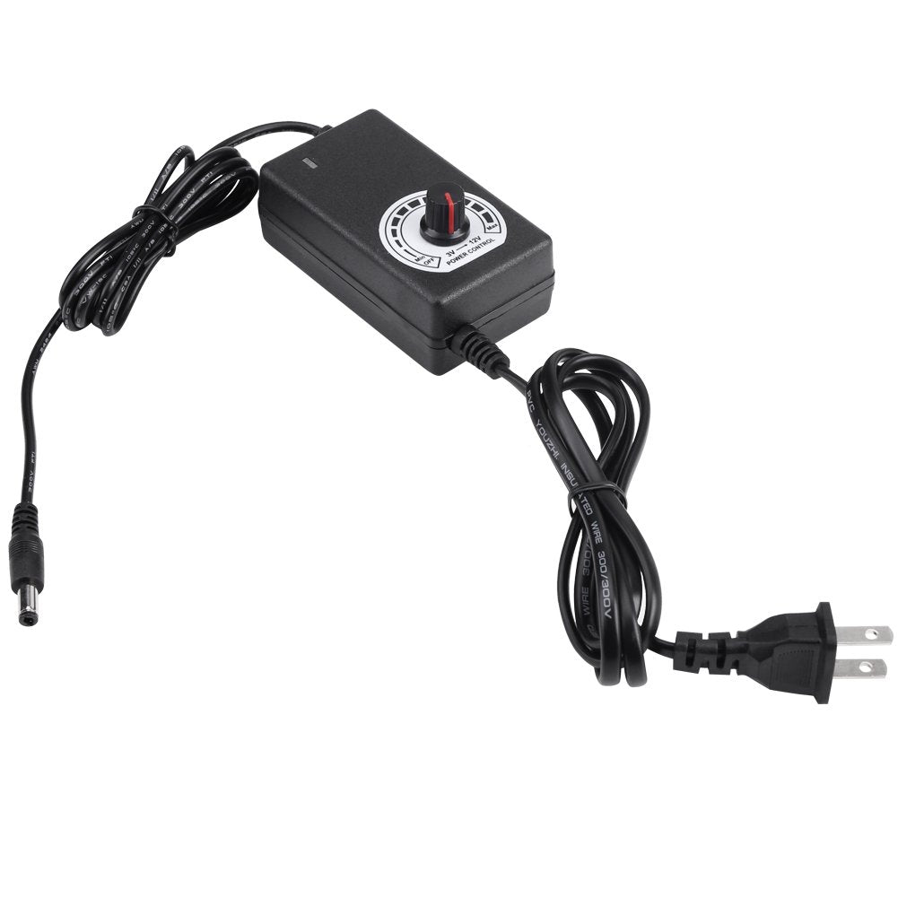 AC to DC Converter 110V-240V AC to DC 3-12V 2A Power Supply-Adjustable for Motor Speed Controller 110-240V