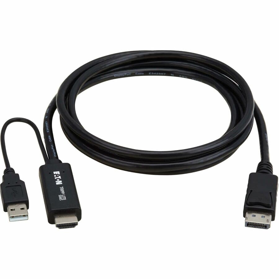 Tripp Lite Series HDMI to DisplayPort Active Adapter Cable (M/M) - 4K 60 Hz, USB Power, Black, 2 m