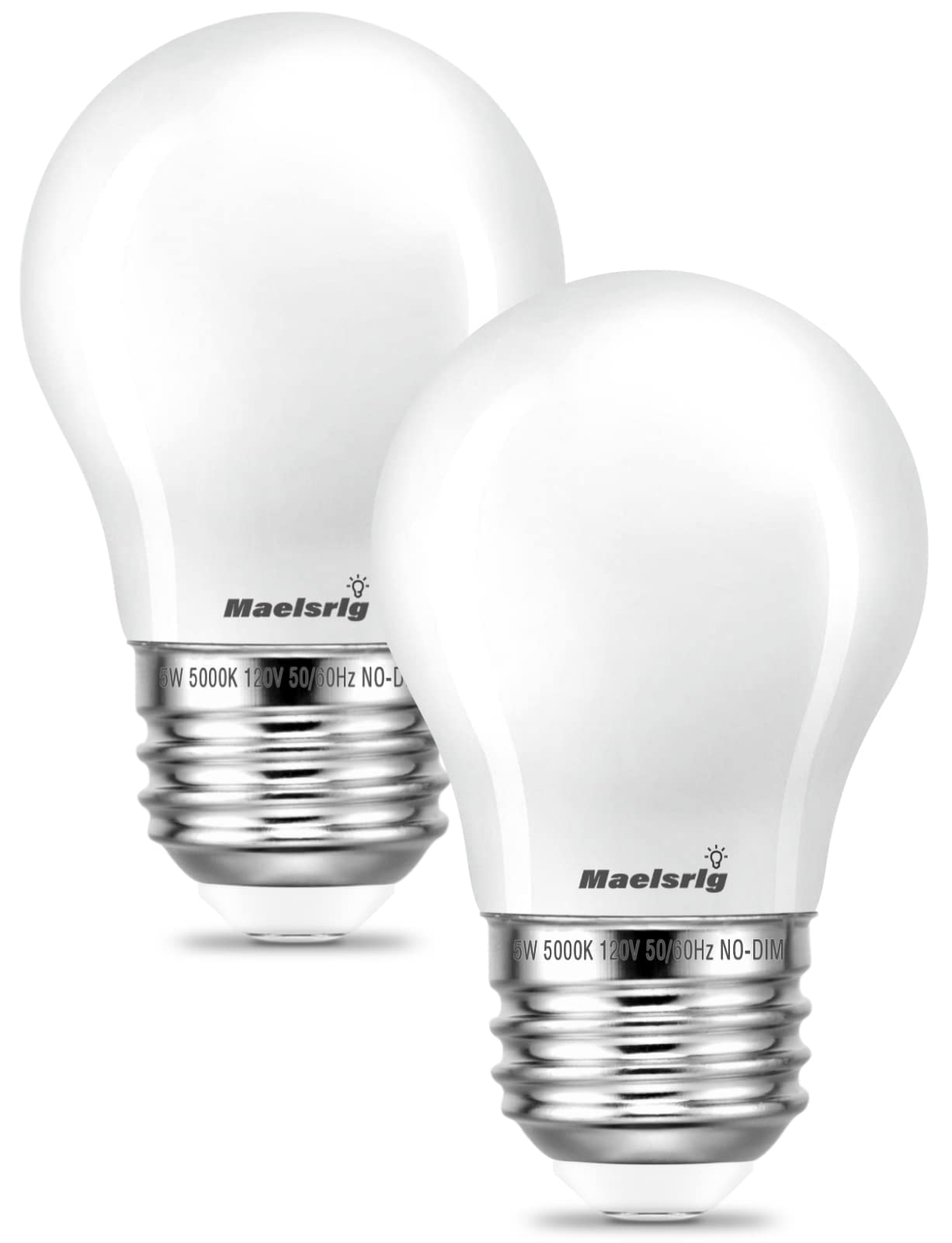 LED Appliance Bulb, 40W Equivalent, Range Hood Light Bulbs, Daylight White 5000K, 5W 500 Lumens, Non-Dimmable, E26 Base, Refrigerator Light Bulb, A15