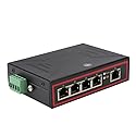 Industrial-Grade 5-Port Unmanaged Gigabit Ethernet Switch,DIN-Rail Mount,5 Port Gigabit Ethernet Industrial-Grade Network Switch 10/100/1000Mbps