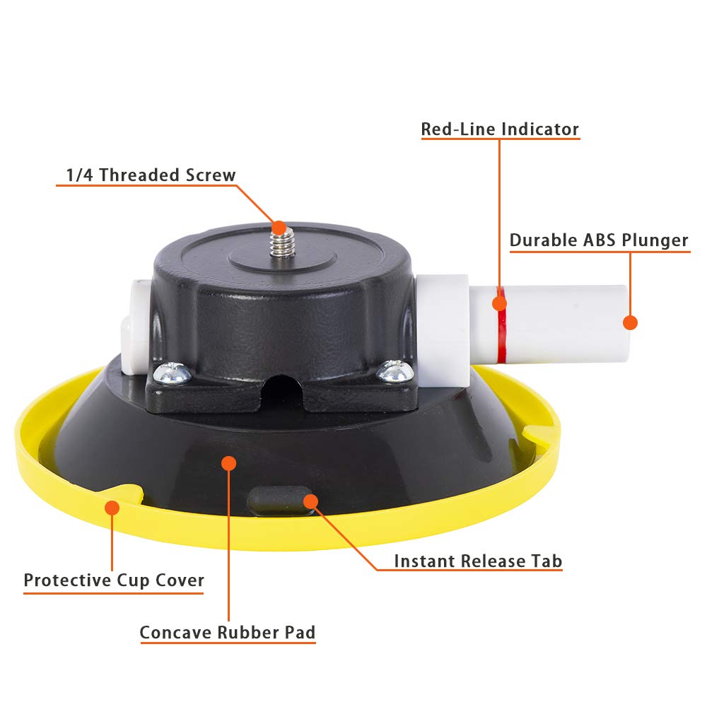 IMT 4.5" Suction Cup Camera Mount with 360 Ball Head, Air Pump Vacuum Suction Mount for Action Camera/DSLR/Camcorders/Phone, Camera Holder