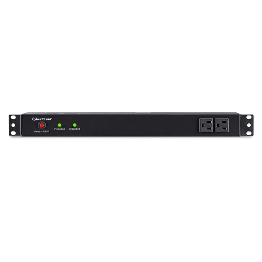CyberPower RKBS15S2F8R Rackbar Surge Protector, 120V/15A, 10 Outlets, 15 Foot Power Cord, 1U Rackmount, UL Listed