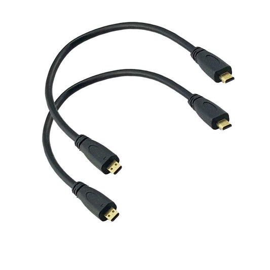 Seadream Micro HDMI Cable 1FT 2Pack Gold Plated High Speed Micro HDMI Extension Cord Type D Male to Male Cord Supports 3D/4K