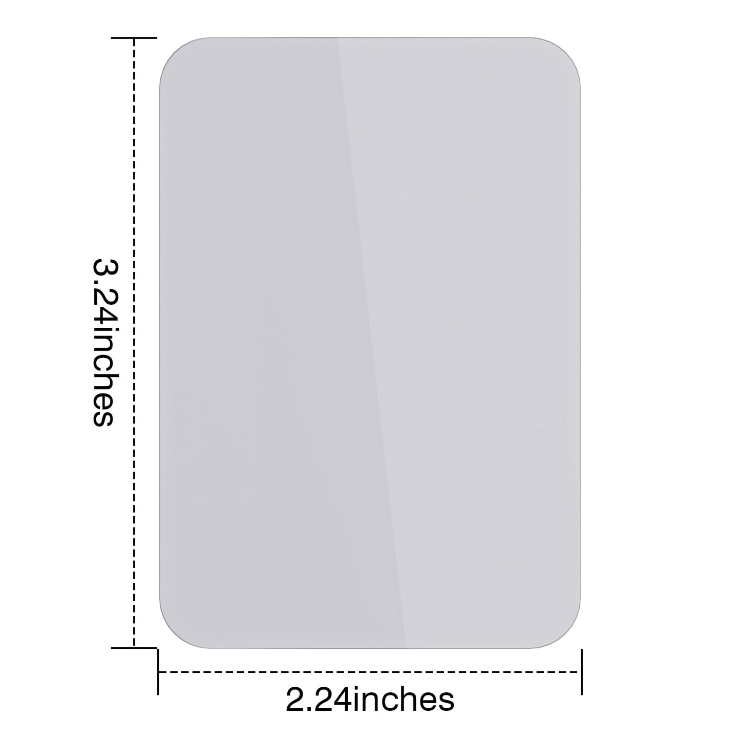Replacement Reusable Adhesive for Suction Grip 3.24x2.24''- Compatible with OCTOBUDDY Classic, Removable Double-Sided Stickers (Pack of 5) (Clear)