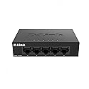 D-Link Ethernet Switch, 5 Port Gigabit Unmanaged Desktop Plug and Play Sturdy Metal Housing Fanless Design EEE (DGS-105GL-V2)