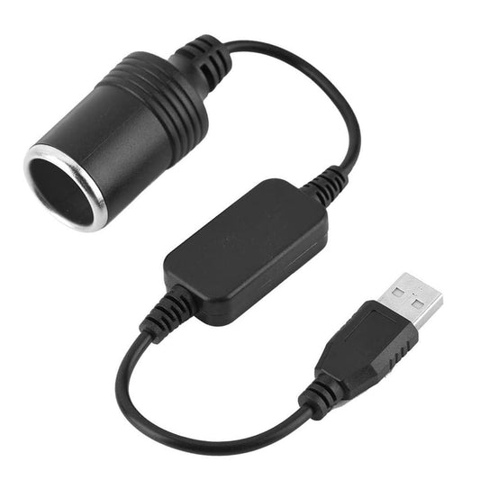 USB A Male to 12V Car Cigarette Lighter Socket Female Power Converter USB to Cigarette Lighter Converter