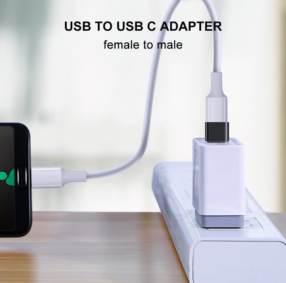 USB C to USB Adapter 4 Pack, USB Female to Type C Male OTG Adaptor, USB C Adapter Compatible with MacBook Pro, Samsung Galaxy, Phones, Laptops…