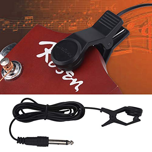 Zetiling Piezo Pickup, Clip on Pickup, Universal Pickup, Ukulele Pickup, Guitar Pickup, Tuner Instrument Pickup Microphone Vocals Pick Up for Tuner