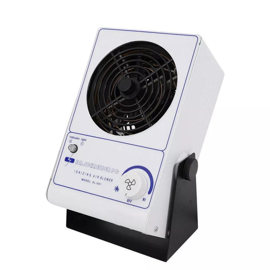 Pxolerig Ionizing Air Blower Fan Ion Anti-Static Elimination Discharge ESD Blower Fan 110V Ionizer Desktop Eliminator