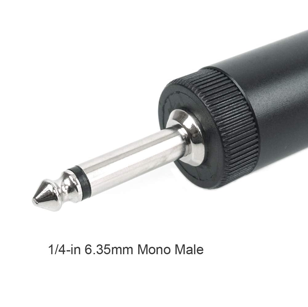 CamDesign 1/4-Inch 6.35mm Mono Male to 1/8-Inch 3.5mm Female Audio Adapter Connector Converter for Microphone Amplifier Sound Console Sound Pickup