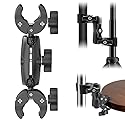 KMDODO Double Clamp Camera Mount - Universal Bracket for Golf Carts, Umbrella Clamp, Desktop, Strollers, Wagons, Photo Studio, and More, Magic Arm