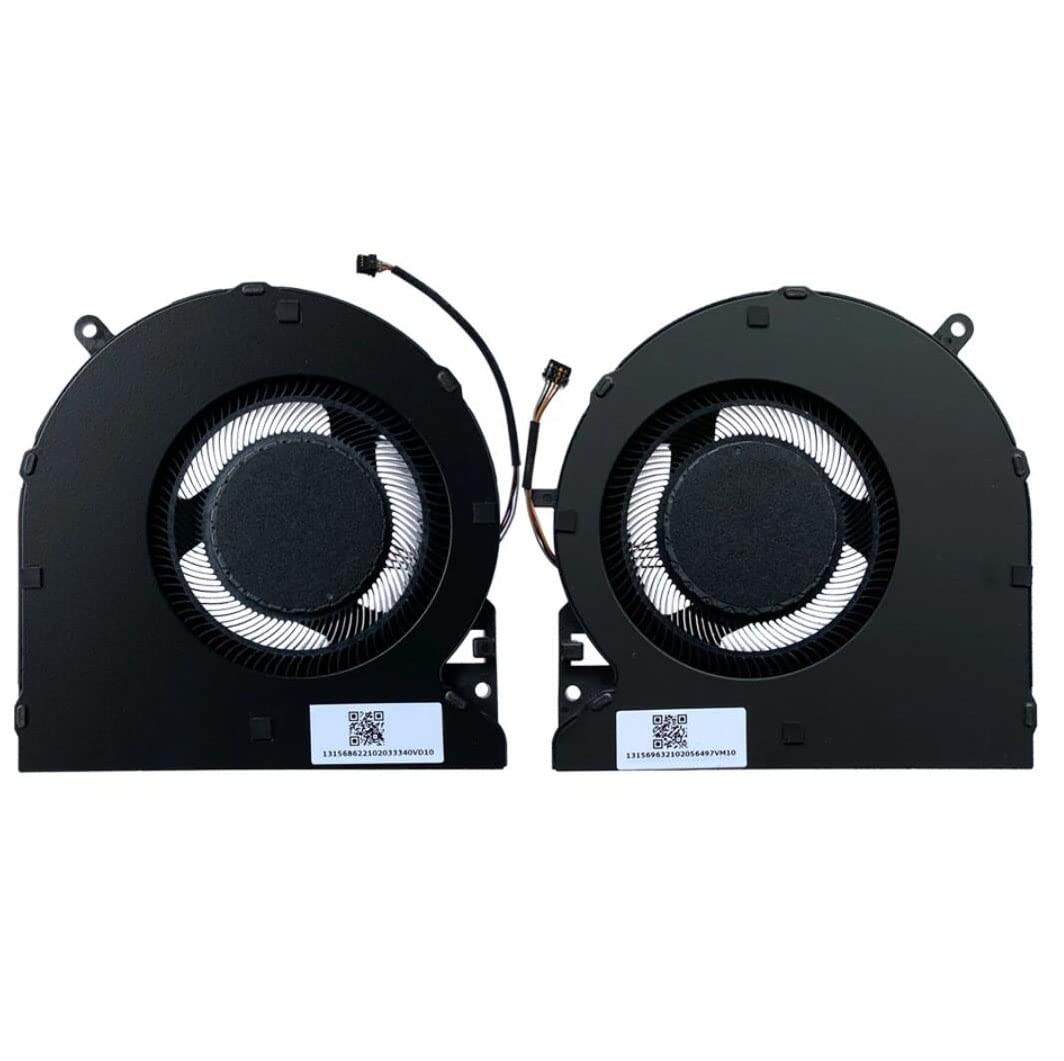 Fleshy Leaf CPU+GPU Cooling Fan Replacement for Razer Blade 15 2021 Edition RZ09-0367 Series DFS5K123043635 DFS5K121144645 FNDX FNDY