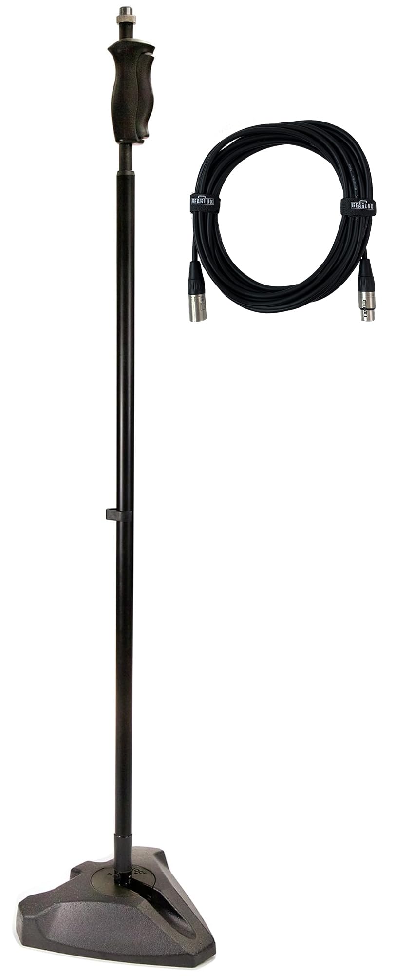 Hamilton KB800M Professional Foldable Microphone Stand, Adjustable Height up to 68.5 Inches w/Ergonomic Clutch - Bundle w/Cable