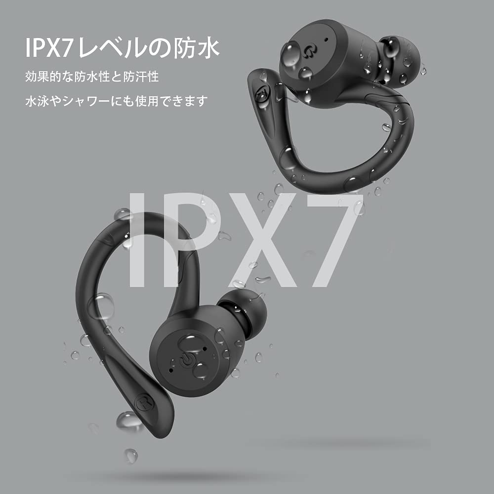 VOSON Sports Wireless Over Ear Earbuds Bluetooth 5.1 IPX7 Waterproof in-Ear Stereo Headphones Physical Button Design Running Earphones with Ear Hooks…