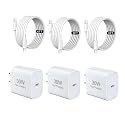 3-Pack 30W USB C Charger Fast Charging with 6FT USB C Cable,Type C Charger for iPhone 17/17 Pro/17 Pro Max/16/15/15 Pro Max, Fast Charger for iPhone