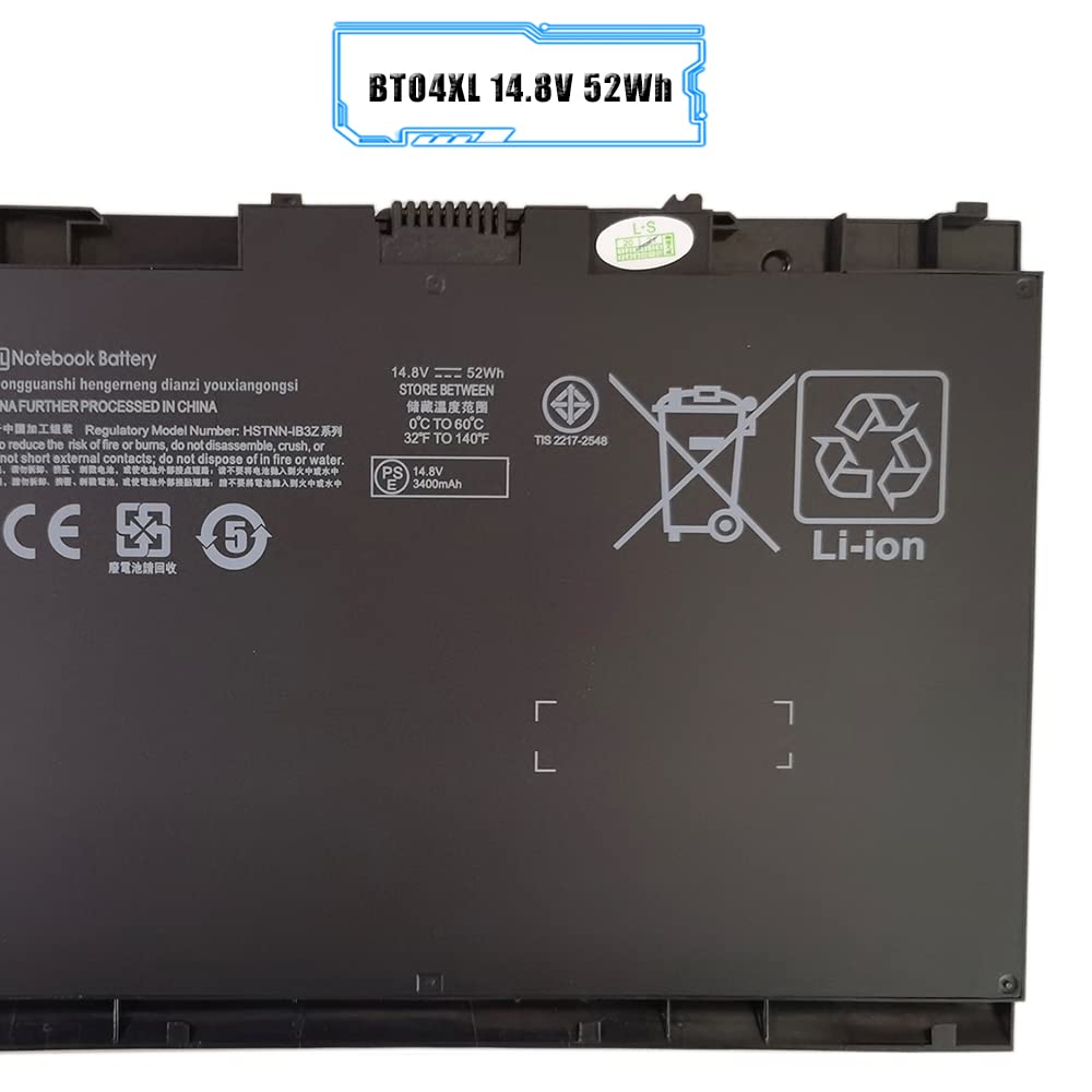 LIXIEKE BT04XL H4Q47AA BT04 BA06 BA06XL Laptop Battery Compatible with HP Elitebook Folio 9470 9470M 9480M HSTNN-IB3Z HSTNN-I10C 687945-001 687517-1C1
