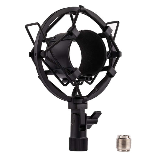 LYRCRO Microphone Shock Mount, Mic Anti-Vibration Suspension Shock Mount Holder Clip for 44mm-49mm Diameter Condenser Mic like MXL V67G V67i V69M V87