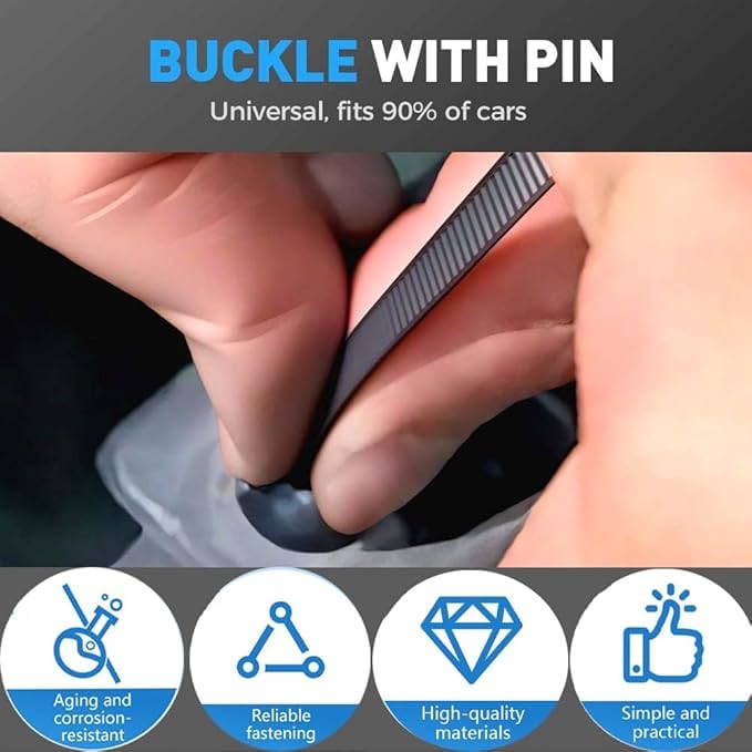Nylon Universal Cable Tie Buckle for Car Daily Repair, 2025 Upgrade Heavy Duty Self-Locking Zip Ties Holder, UV Resistant Black Plastic Fastener Cable