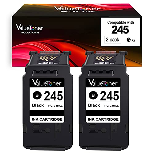 Valuetoner Remanufactured 245xl Ink Cartridge Replacement for Canon PG-245 XL 245XL 245 PG-243 243 to use with Canon Pixma MX492 MX490 Printer