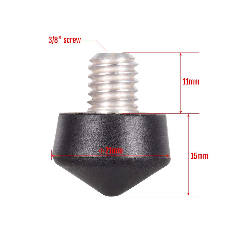 Andoer Universal 3/8 Inch Tripod Monopod Rubber Foot Spike for Andoer Benro Gitzo Manfrotto Tripod Monopod (3 pcs)