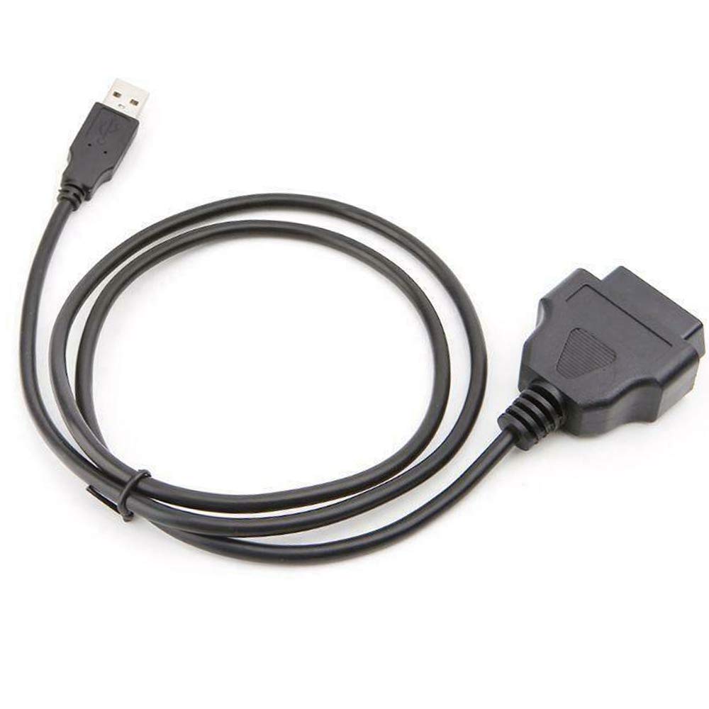 WSDMAVIS 1 Pcs 16 Pins OBD2 Extension Cable to USB Female Port Charging Adapter Cables Connector for Car Extension Cord Connector