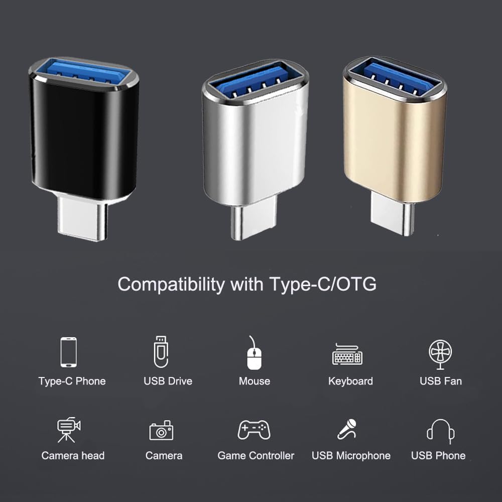 MINCHEN Type C Male to USB3.0 Adapter 10 Pack, USB Female to USB C Male Converter, USB Type C Connector Charge & Data Sync for Laptop Car Charger…