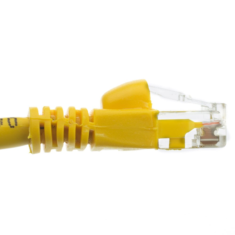 CableWholesale Cat6a UTP Ethernet Cable, 10 Gigabit, 500MHz, 100 ft, Yellow