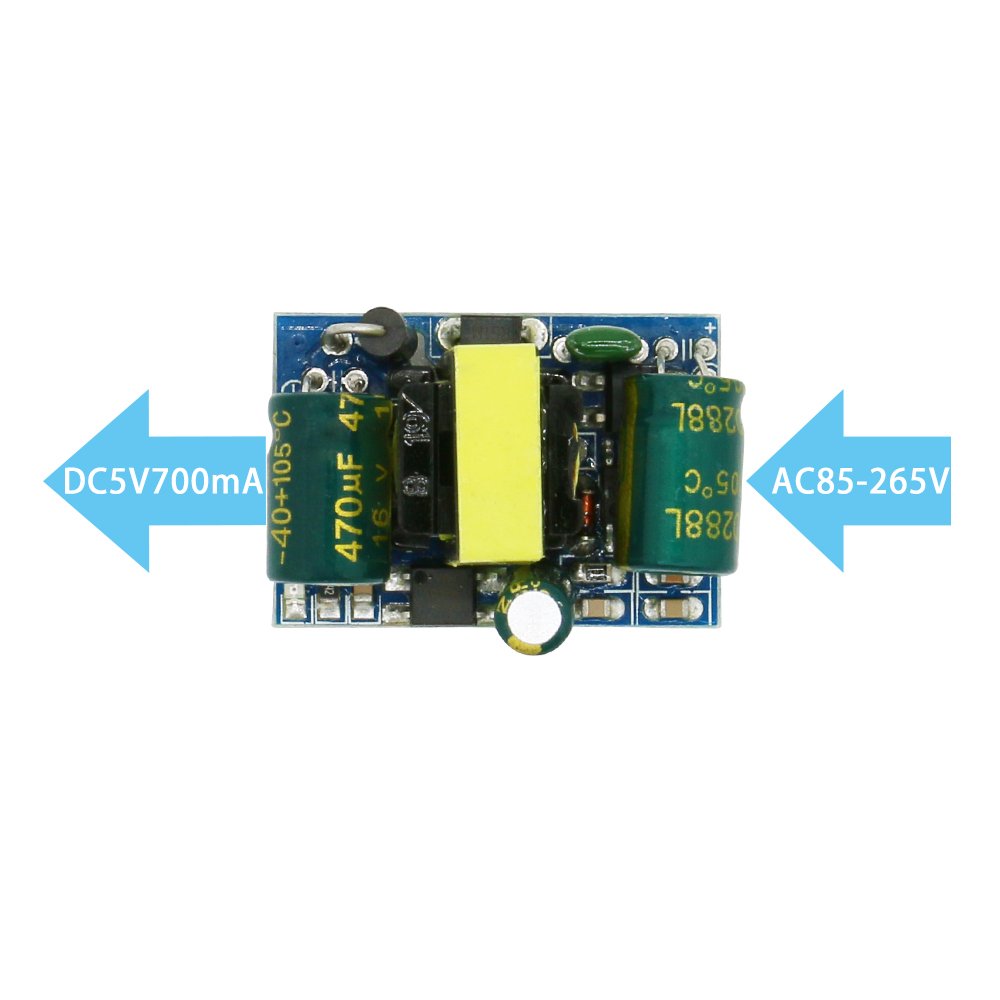 Ardest 700mA 3.5W AC-DC 5V Power Supply Buck Converter Step Down Module LED Driver for Chandelier,LED Stripes,Arduino, IOT Projects