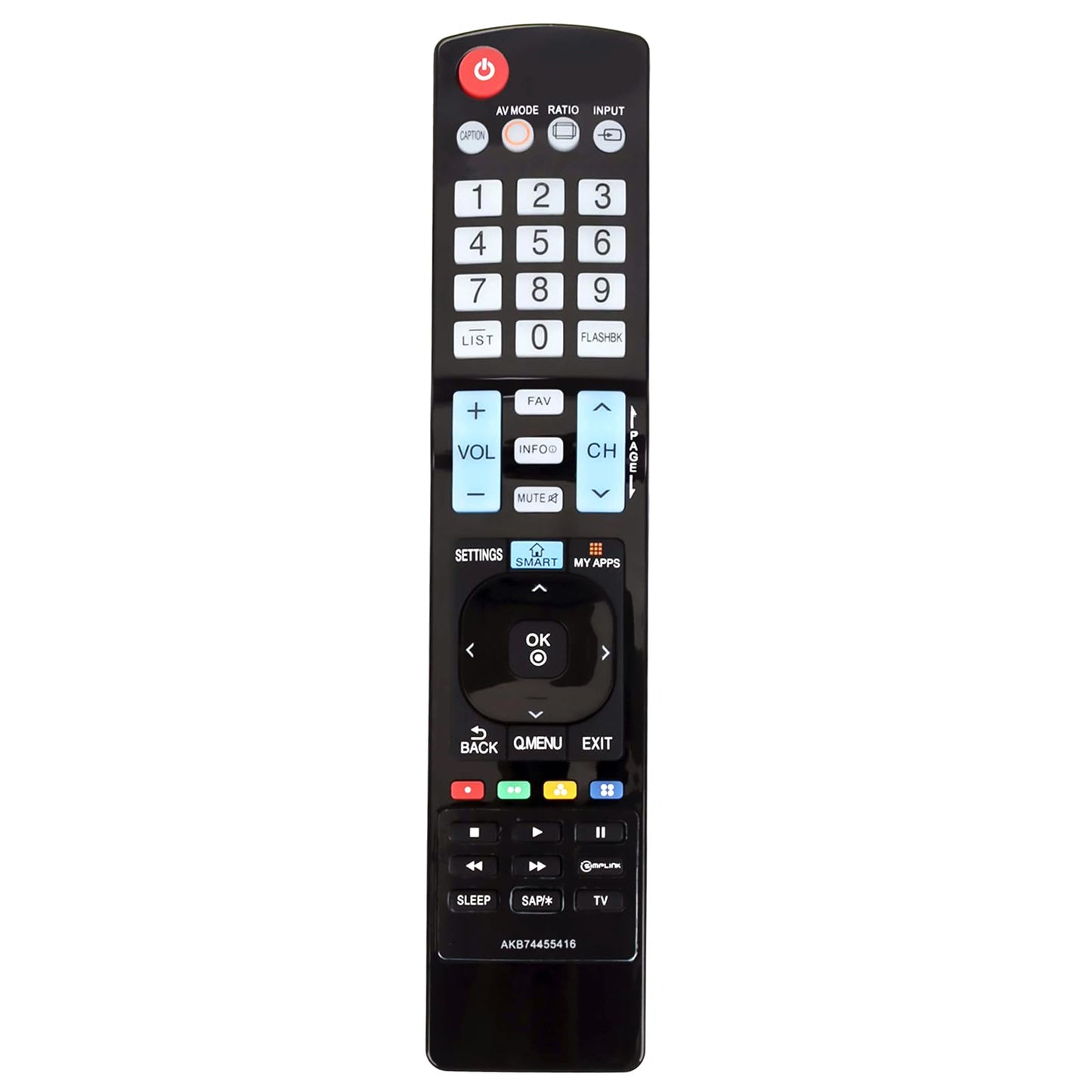 AKB74455416 Replaced Remote fit for LG LED LCD TV 50LF5800 55LF5800 50LF6100 55LF6100 60LF6100 50LF6090 55LF6090 60LF6090 32LF5800 42LF5800 40LF6300