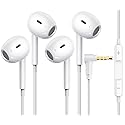 [2 Pack] for Apple Wired Earbuds, 3.5mm Headphones with Microphone 90 Degree Design Clear Call HiFi Stereo Volume Control Earphones for PC Laptop…