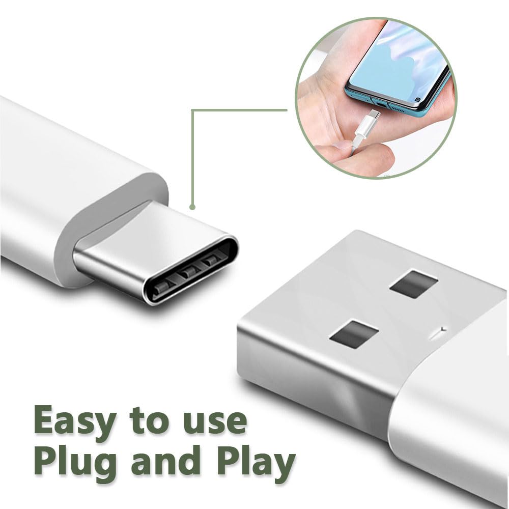 HONGPING Car Carplay Cable 2-Pack of 6ft USB C to USB-A Charger Cable for iPad Pro, Galaxy, MacBook Air, Nintendo Switch, Pixel, LG, Sony, OnePlus