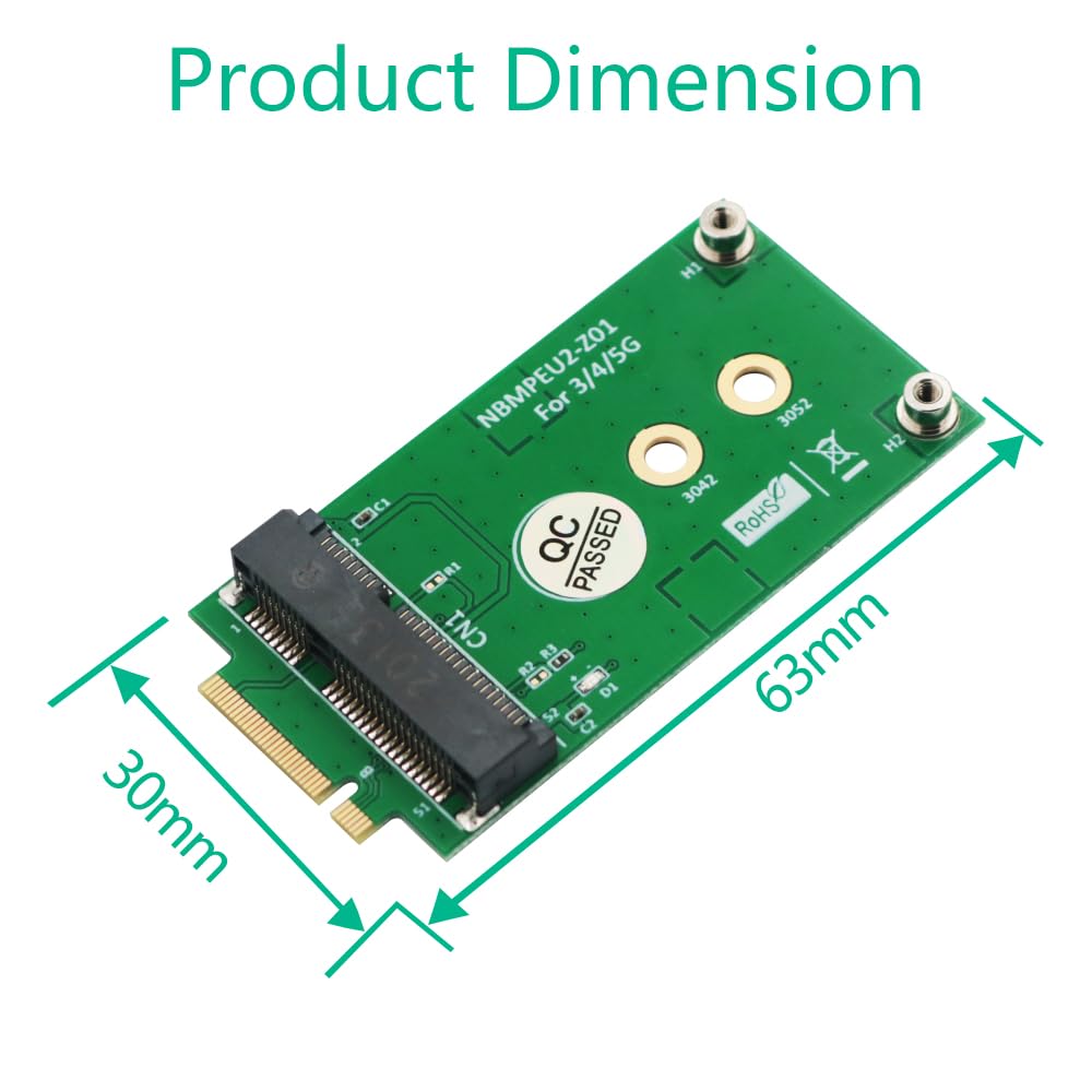 HLT M.2 Key B to Mini PCI-E Adapter for 3G/4G/5G Module
