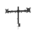 Monoprice Essential Dual Monitor Articulating Arm Desk Mount - for Displays 13in to 27in, VESA 75x75 to 100x100, Max Weight Capacity 17.6 Lbs Each