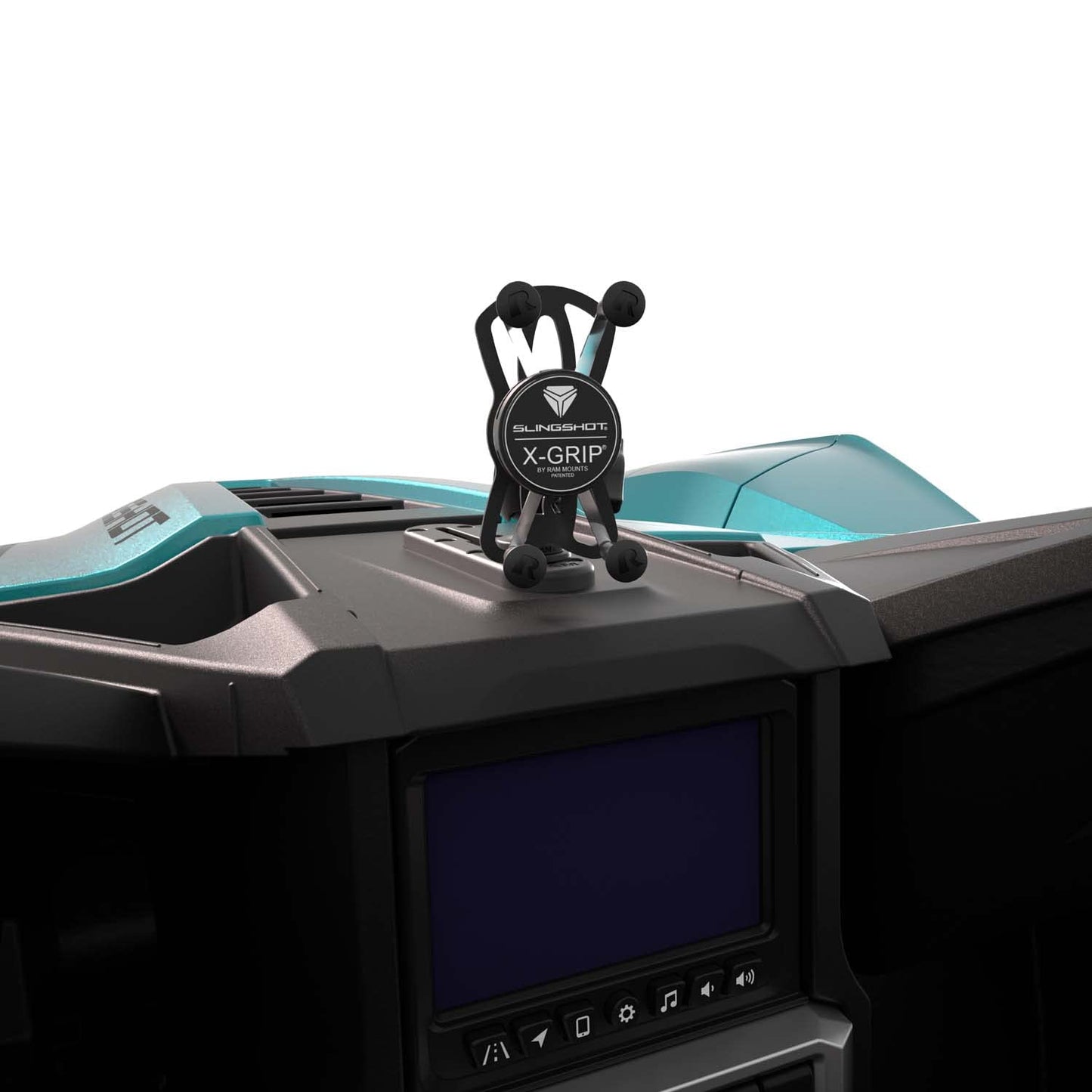 Polaris Slingshot RAM X-Grip Phone Mount, Black, Universal Smartphone Holder for Devives up to 3.25" Wide with Case, Dashboard Mount - OEM Part