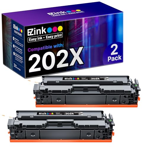 E-Z Ink Compatible Toner Cartridge Replacement for HP 202X 202A CF500X CF500A to use with Color Pro MFP M281fdw M281cdw M281fdn M254dw M254 M281 (2