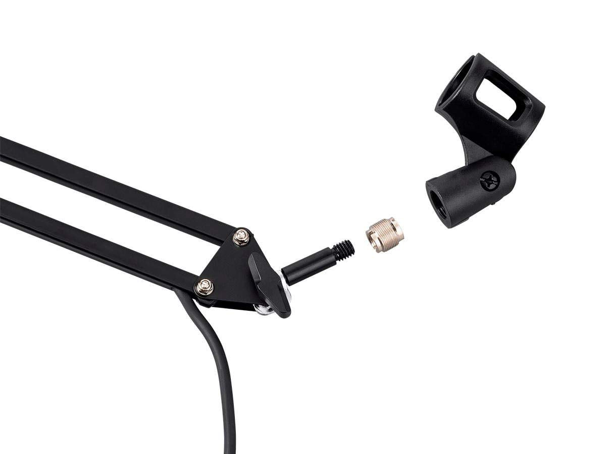 Monoprice Suspension Boom Arm Scissor Broadcast Mic Stand - Built-In XLR Mic Cable - Stage Right Series